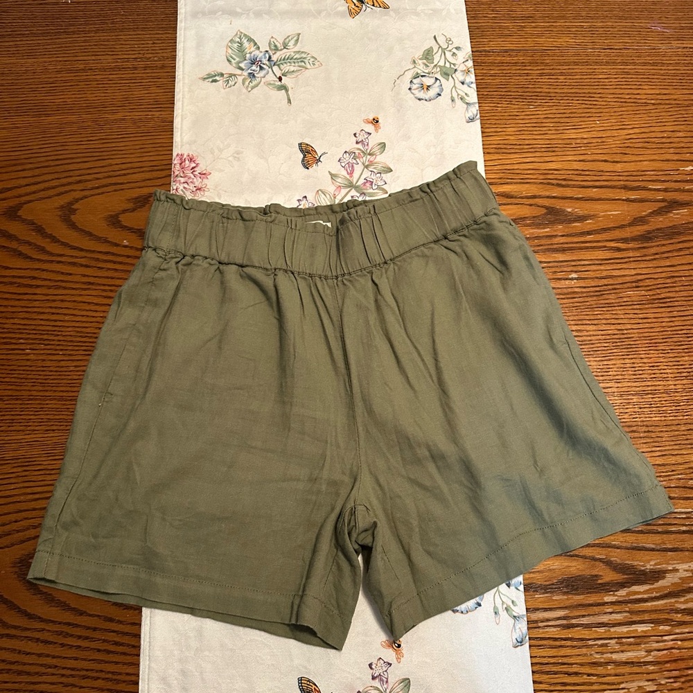 Khaki High Waist Women's Shorts
